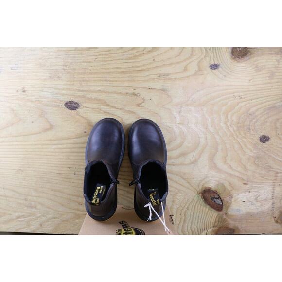 New Doc Dr Martens Boots Womens 8 Brown Leather DM's Winter Grip Chelsea Ankle - Picture 4 of 7